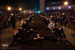 عزاداری شب سوم محرم در میدان امام حسین(ع)