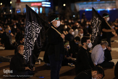 عزاداری شب سوم محرم در میدان امام حسین(ع)