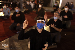 عزاداری شب سوم محرم در میدان امام حسین(ع)