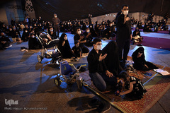 عزاداری شب سوم محرم در میدان امام حسین(ع)