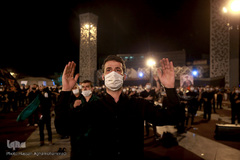 عزاداری شب سوم محرم در میدان امام حسین(ع)