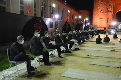 مراسم عزاداری شب سوم محرم در محوطه باز مصلی تبریز