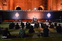 مراسم عزاداری شب سوم محرم در محوطه باز مصلی تبریز