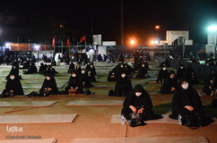 مراسم عزاداری شب سوم محرم در محوطه باز مصلی تبریز