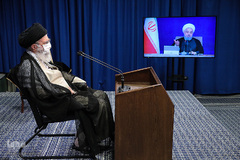 سخنرانی رهبر انقلاب در ارتباط تصویری با جلسه هیئت دولت