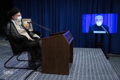 سخنرانی رهبر انقلاب در ارتباط تصویری با جلسه هیئت دولت