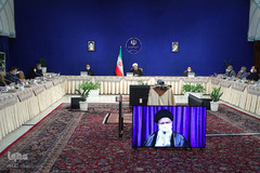 سخنرانی رهبر انقلاب در ارتباط تصویری با جلسه هیئت دولت