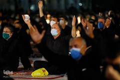 عزاداری شب پنجم محرم در مسجد جمکران