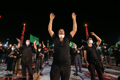عزاداری شب پنجم محرم در مسجد جمکران