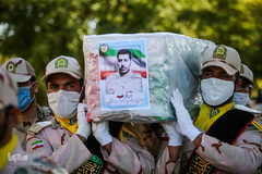 تشییع پیکر شهید مرزبانی «سعید رحمانی» در مشهد