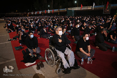 عزاداری شب تاسوعای حسینی هیات «ریحانة الحسین(ع)» با مداحی سیدمجید بنی فاطمه در پارک ارم تهران