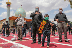 عزاداری ظهر تاسوعا در حرم شاهچراغ(ع)