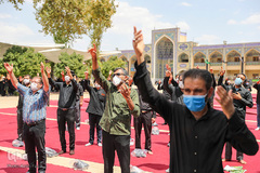 عزاداری ظهر تاسوعا در حرم شاهچراغ(ع)