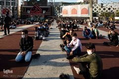 خیمه سوزان غروب عاشورا در میدان امام حسین(ع)