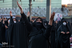 خیمه سوزان غروب عاشورا در میدان امام حسین(ع)