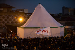 خیمه سوزان غروب عاشورا در میدان امام حسین(ع)