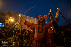 خیمه سوزان غروب عاشورا در میدان امام حسین(ع)