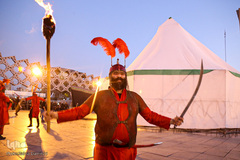 خیمه سوزان غروب عاشورا در میدان امام حسین(ع)