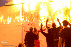 خیمه سوزان غروب عاشورا در میدان امام حسین(ع)