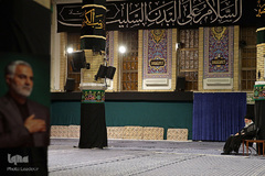 آخرین شب عزاداری حضرت اباعبدالله الحسین(ع) در حسینیه امام خمینی(ره) با حضور رهبر معظم انقلاب اسلامی