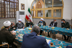 دیدار سردار دریادار علی فدوی جانشین فرمانده کل سپاه با آیت‌الله دژکام تولیت آستان مقدس حضرت شاهچراغ(ع)