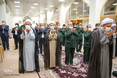 دیدار سردار دریادار علی فدوی جانشین فرمانده کل سپاه با آیت‌الله دژکام تولیت آستان مقدس حضرت شاهچراغ(ع)