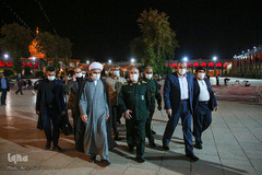 دیدار سردار دریادار علی فدوی جانشین فرمانده کل سپاه با آیت‌الله دژکام تولیت آستان مقدس حضرت شاهچراغ(ع)