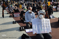 تجمع اعتراضی مردم تهران در محکومیت اهانت به پیامبر گرامی اسلام(ص) در میدان امام حسین(ع) 