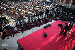 تجمع اعتراضی مردم تهران در محکومیت اهانت به پیامبر گرامی اسلام(ص) در میدان امام حسین(ع) 