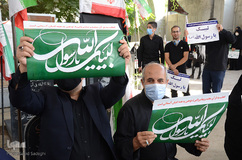 تجمع اعتراضی مردم تبریز در محکومیت اهانت نشریه فرانسوی به پیامبر گرامی اسلام(ص)