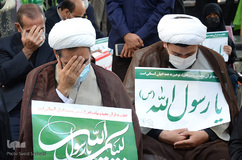 تجمع اعتراضی مردم تبریز در محکومیت اهانت نشریه فرانسوی به پیامبر گرامی اسلام(ص)