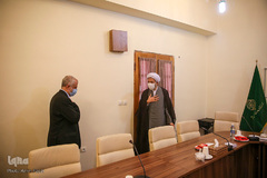 دیدار سعید اوحدی رئیس بنیاد شهید و امور ایثارگران با آیت‌الله لطف‌الله دژکام تولیت آستان مقدس حضرت شاهچراغ (ع)