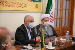 دیدار سعید اوحدی رئیس بنیاد شهید و امور ایثارگران با آیت‌الله لطف‌الله دژکام تولیت آستان مقدس حضرت شاهچراغ (ع)