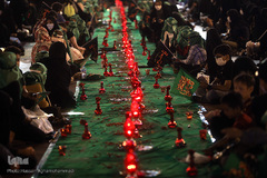 مراسم بزرگ‌ترین سفره نذری حضرت رقیه(س) در میدان آیینی امام حسین(ع)