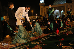 بزرگ‌ترین سفره نذری حضرت رقیه(س) در جوار حرم مطهر حضرت معصومه(س)