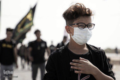 با زائرین پیاده روی اربعین حسینی