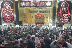 زائرین اربعین حسینی در حرم حضرت عباس(ع)