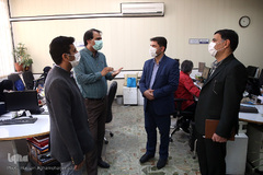 بازدید مرتضی فاضلی، رییس مرکز آموزش فضای مجازی نهاد نمایندگی مقام معظم رهبری در دانشگاه ها از تحریریه ایکنا