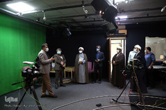 بازدید حجت‌الاسلام والمسلمین مهدی اخوان‌صباغ، رئیس سازمان دارالقرآن الکریم از مرکز تولیدات چندرسانه‌ای «مبین»