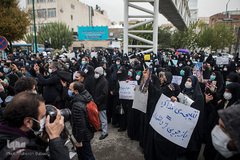 تجمع محکومیت ترور شهید محسن فخری‌زاده مقابل مجلس