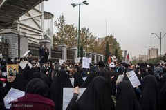 تجمع محکومیت ترور شهید محسن فخری‌زاده مقابل مجلس