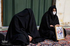 مراسم وداع با پیکر شهید محسن فخری‌زاده در حرم مطهر رضوی