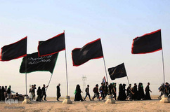 کاروان پیاده زائرین اربعین حسنی در کربلای معلا