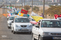 کاروان خودرو جشن میلاد پیامبر اعظم(ص) و امام صادق(ع) در وضعیت کرونایی شهرستان قزوین
