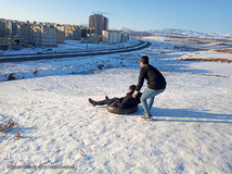 طبیعت زمستانی و روزهای سرد شهرستان اهر