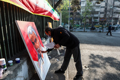 ورکشاپ نقاشی در اولین سالگرد شهادت شهید سلیمانی
