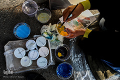 ورکشاپ نقاشی در اولین سالگرد شهادت شهید سلیمانی