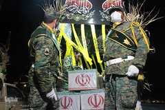 استقبال از ۵ شهید گمنام در فرودگاه بیرجند