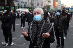 مراسم عزاداری سالرو شهادت حضرت زهرا(س) در میدان هفت تیر