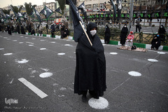 مراسم عزاداری سالرو شهادت حضرت زهرا(س) در میدان هفت تیر